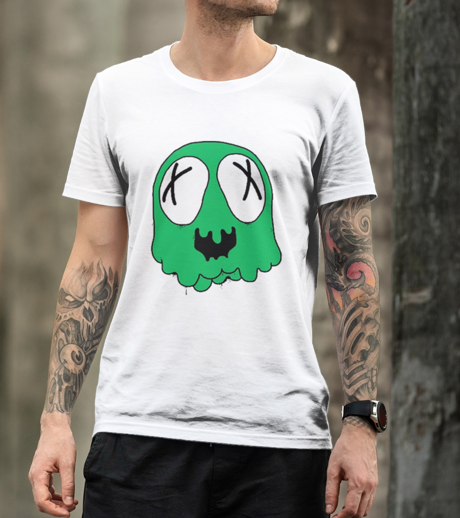 Ghost Sludge Life Green Dripping Skull With Crossed-Out Eyes T-Shirt