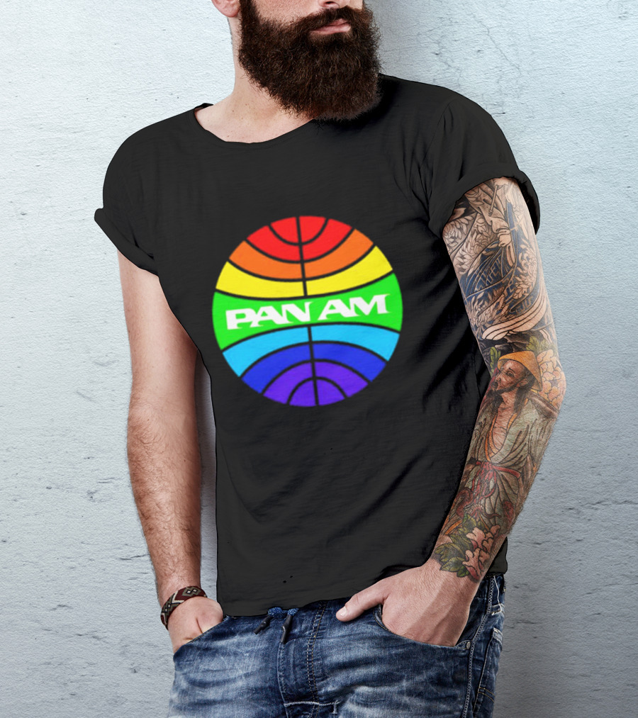 Pan Am Rainbow Circular Emblem T-Shirt