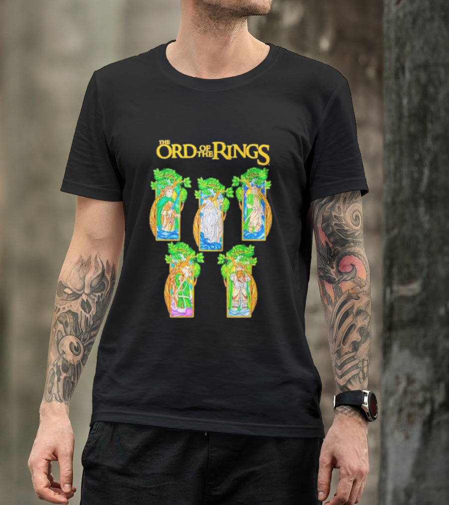 The Lord Of The Rings Stained Glass Characters T-Shirt