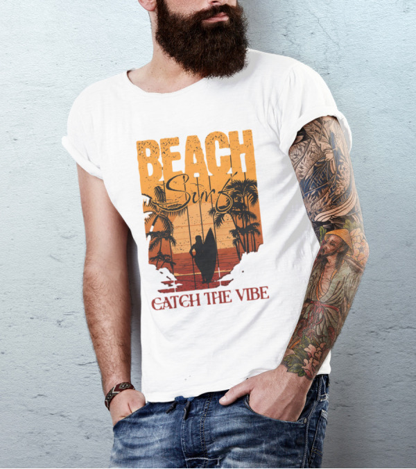 Beach Surf Catch The Vibe T-Shirt