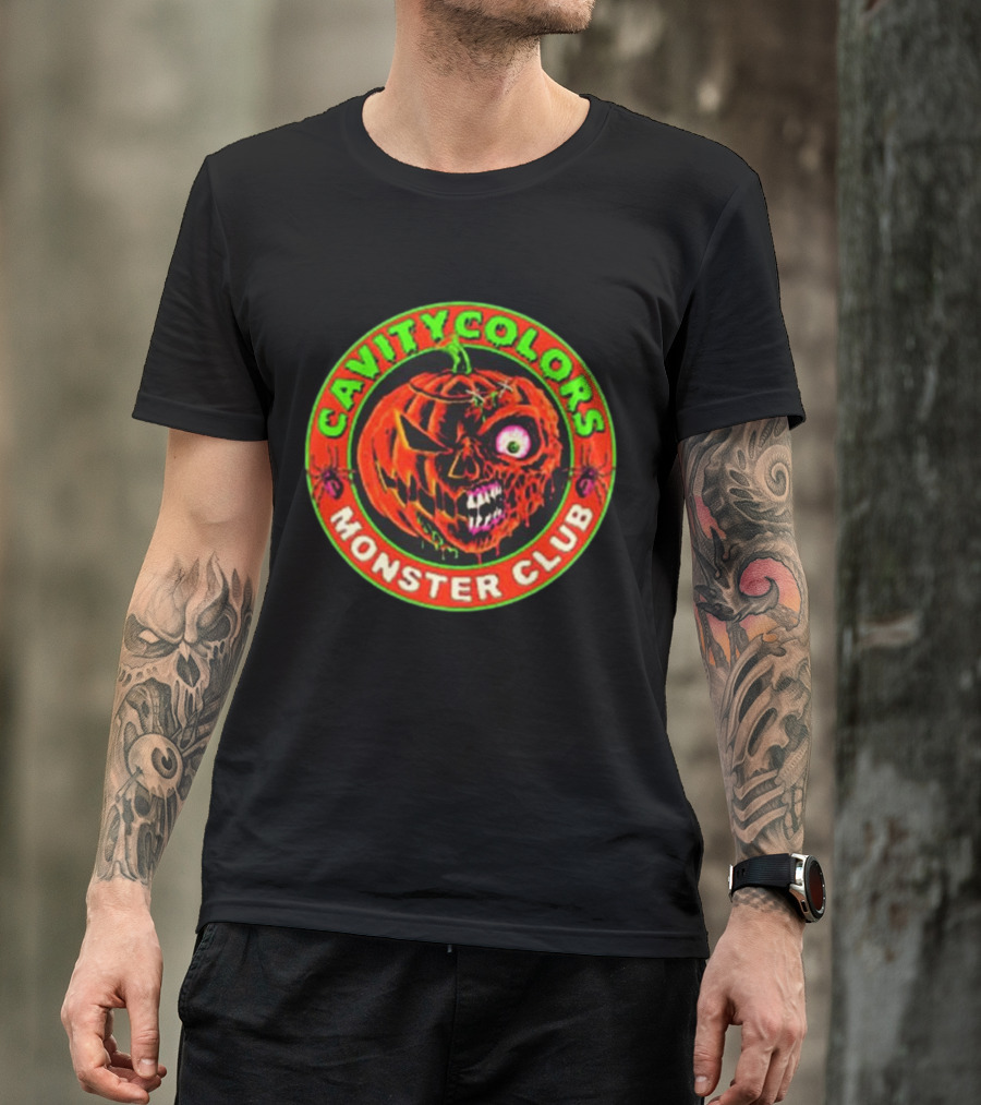 Cavitycolors Monster Club Evil Pumpkin T-Shirt