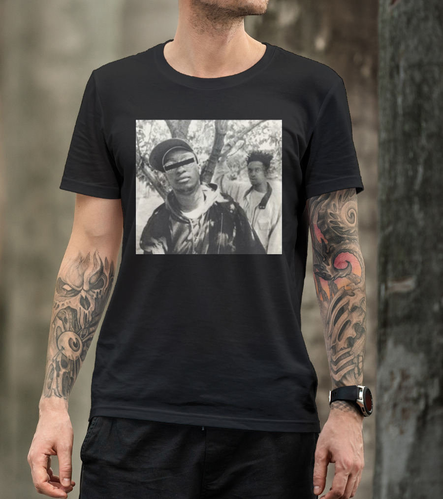 Mf Doom KMD Brothers Rap Iconic Black And White Photo T-Shirt