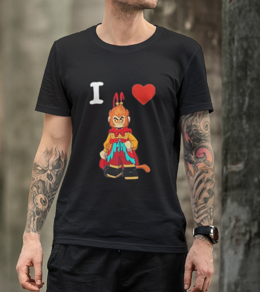 I Love Monkey King Lego Style Figure T-Shirt