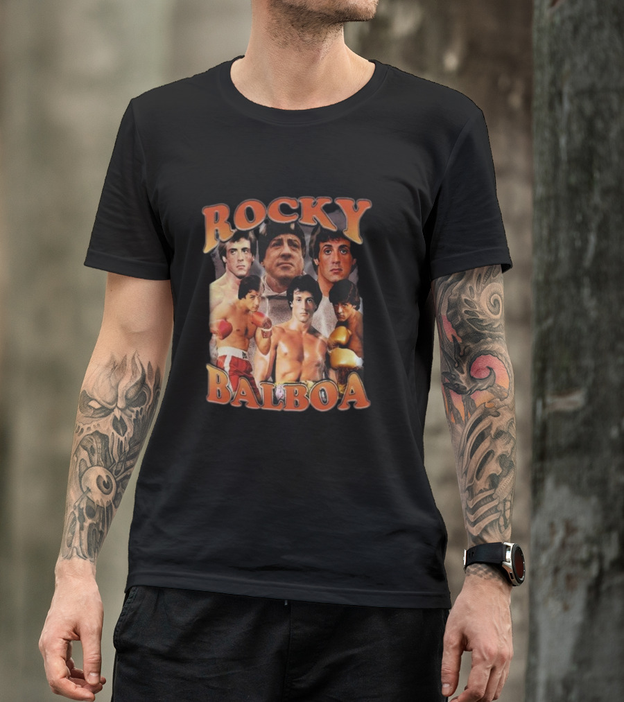 Rocky Balboa Movie Character Boxing Legends Montage T-Shirt