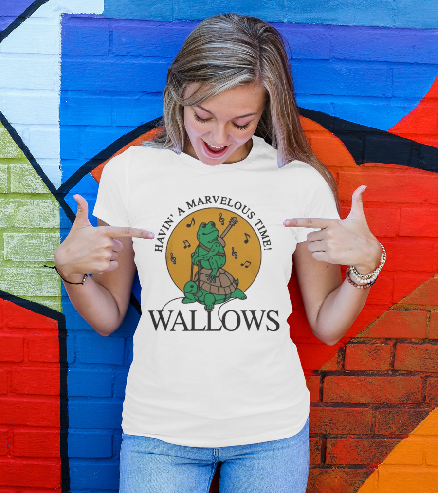 Wallows Havin' A Marvelous Time Frog And Turtle Cloud Dye T-Shirt