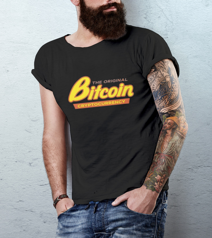 The Original Bitcoin Cryptocurrency Bow Tie T-Shirt