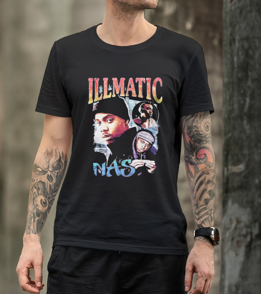 Nas Illmatic Vintage Album Collage T-Shirt