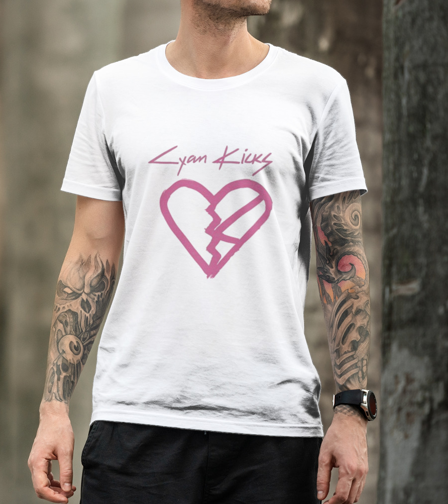 Cyan Kicks Broken Heart Mockup T-Shirt