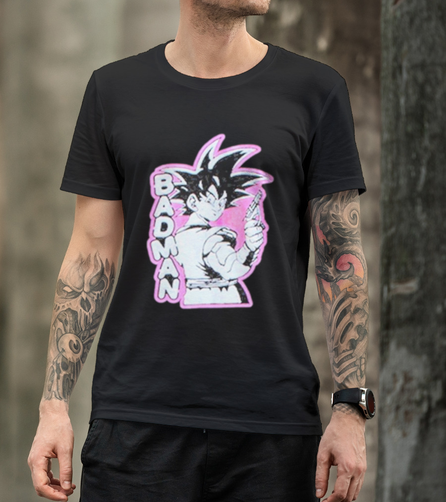 BADMAN Genki Popular Anime Character Vintage Manga T-Shirt