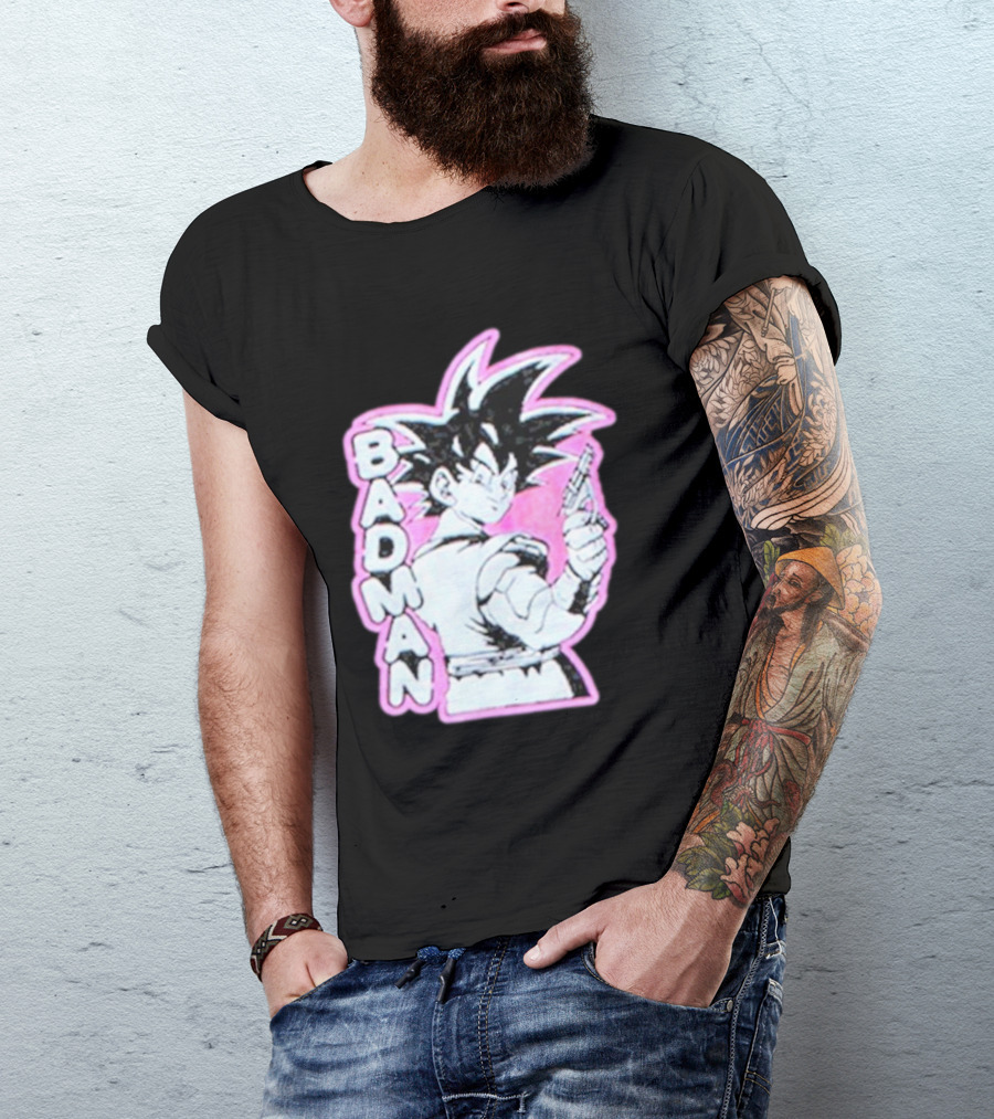 BADMAN Genki Popular Anime Character Vintage Manga T-Shirt