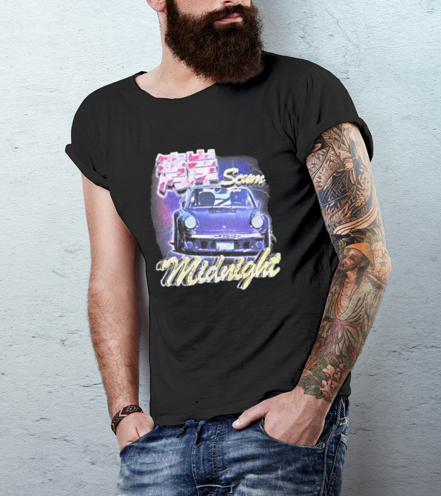 Midnight Scum Neon Car Aesthetic T-Shirt