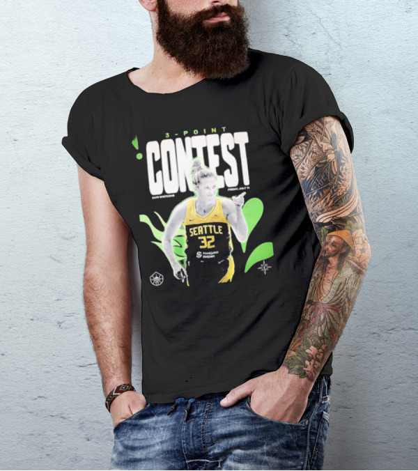 SamI Whitcomb Seattle 32 3-Point Contest Friday July 14 WNBA T-Shirt