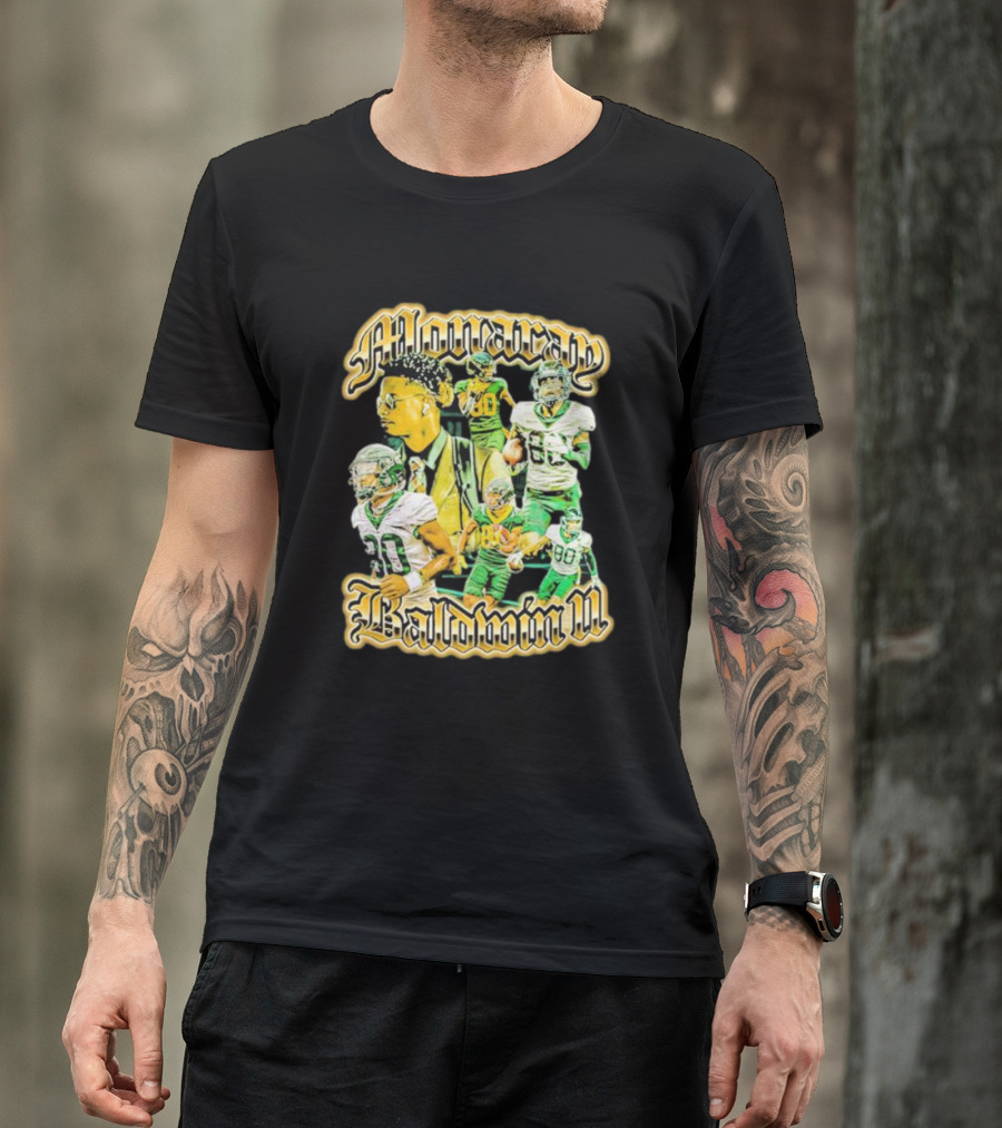 Alonarap Baldwin Vintage Football Montage T-Shirt