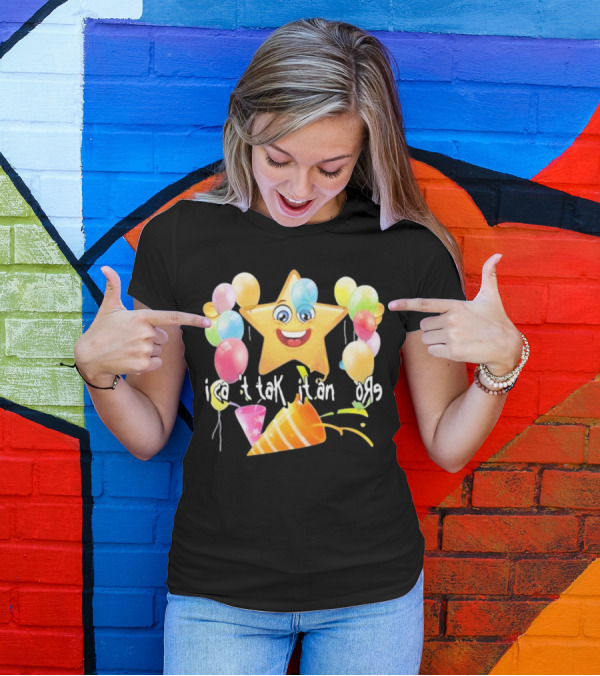 Cringeytees I Can’t Take It Anymore Smiling Star Balloons Party Hat T-Shirt