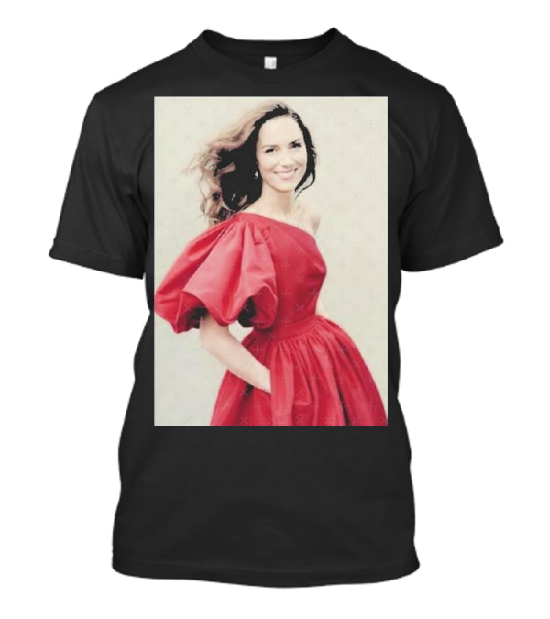 Kate Middleton British Royal Family Elegant Red Dress Fashion T-Shirt