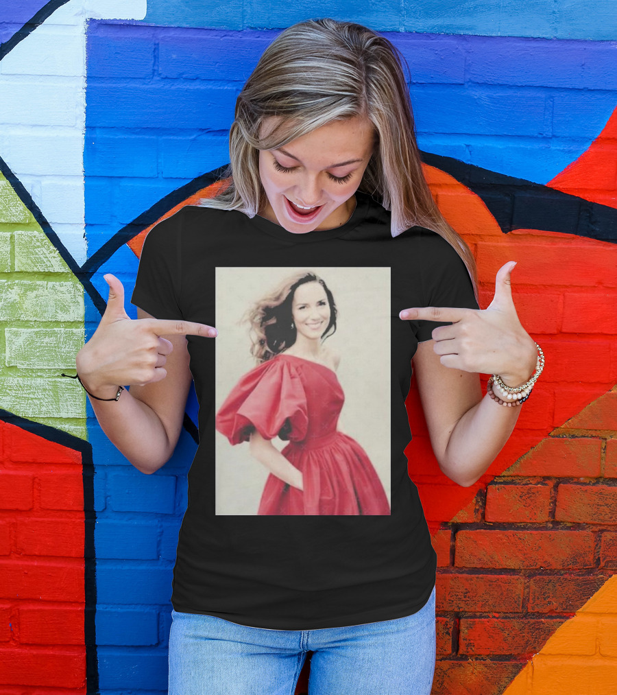 Kate Middleton British Royal Family Elegant Red Dress Fashion T-Shirt