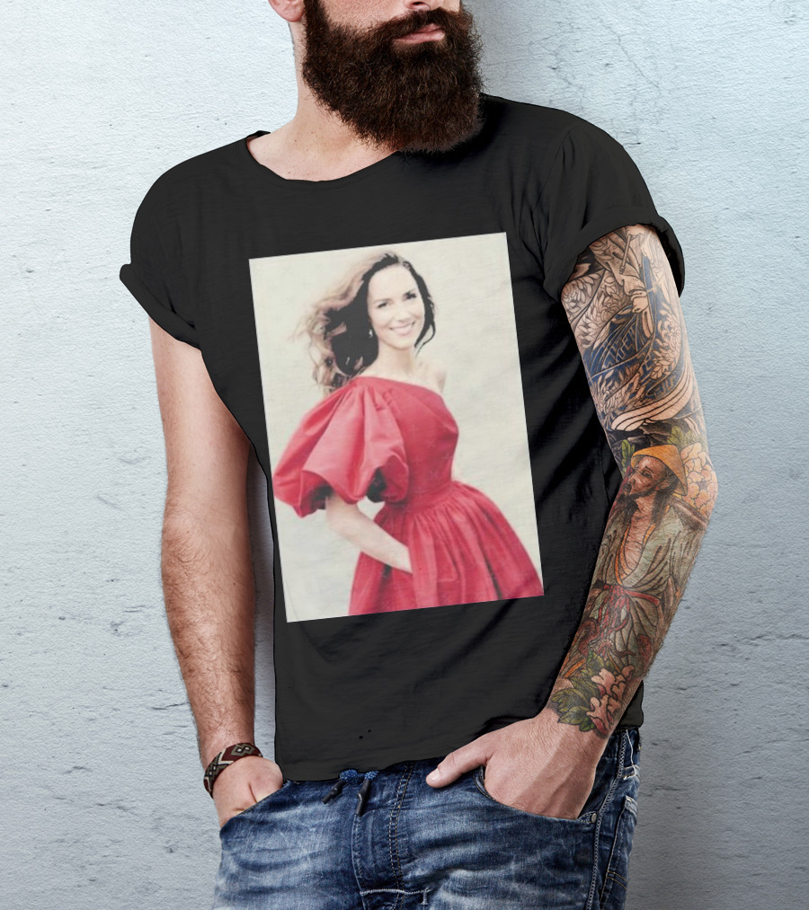 Kate Middleton British Royal Family Elegant Red Dress Fashion T-Shirt