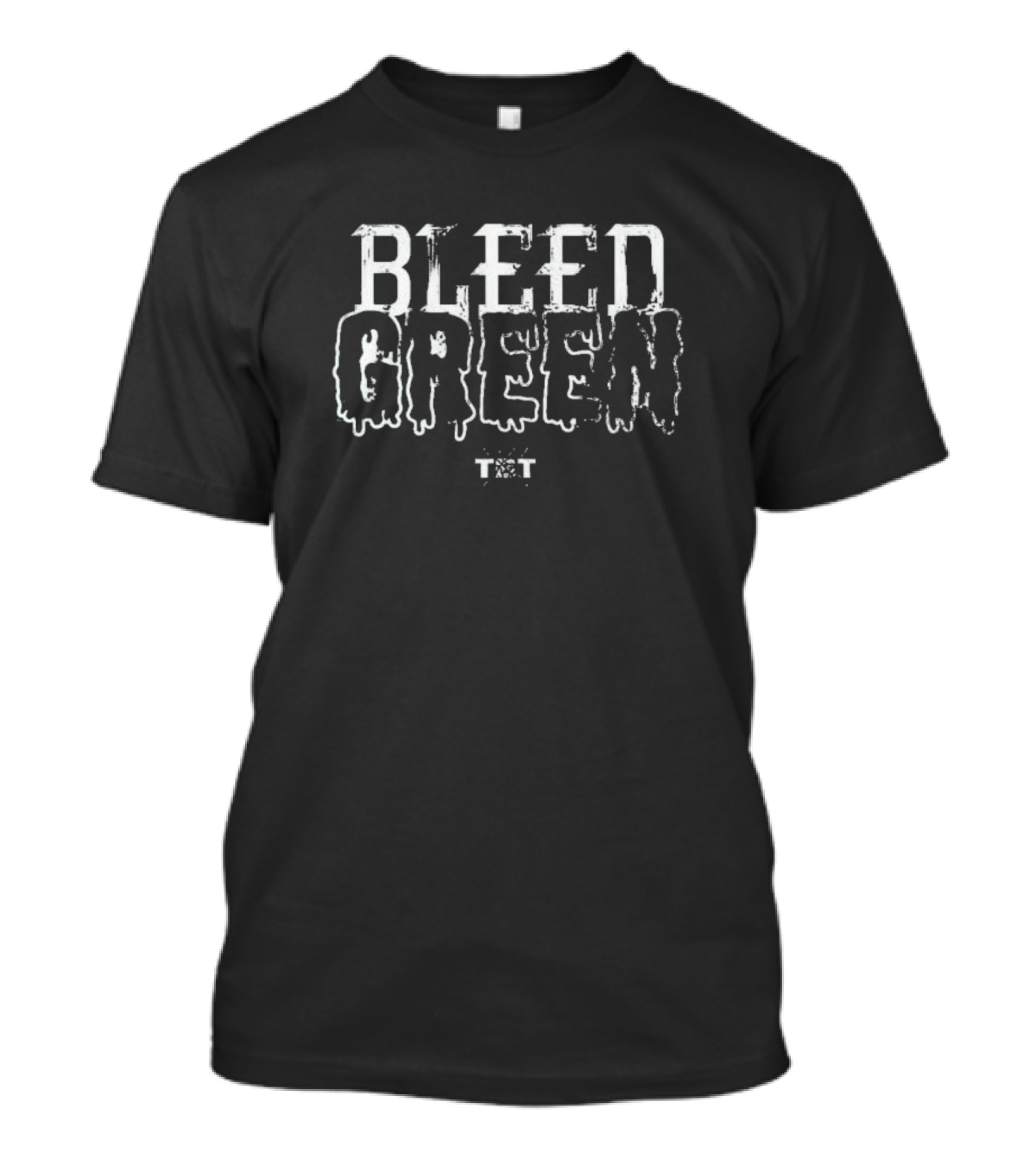 Bleed Green Melting Text T-Shirt