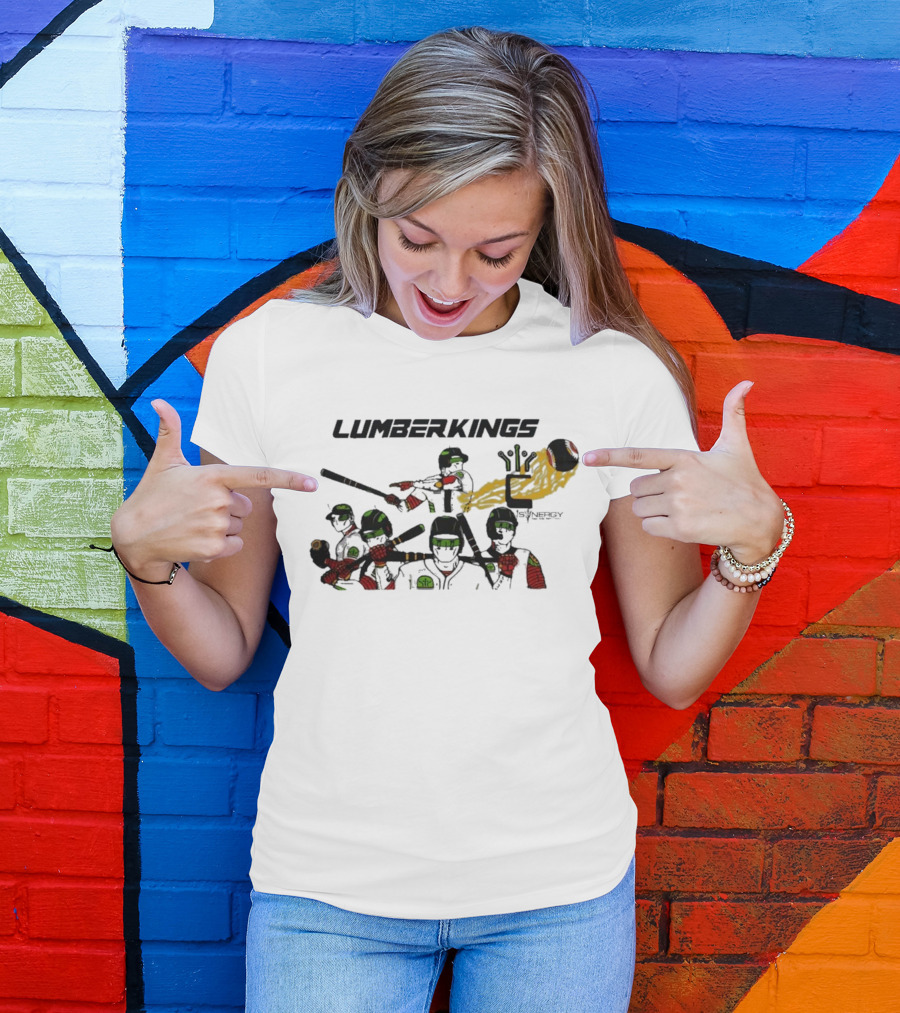LumberKings Baseball Team With Synergy Mural T-Shirt