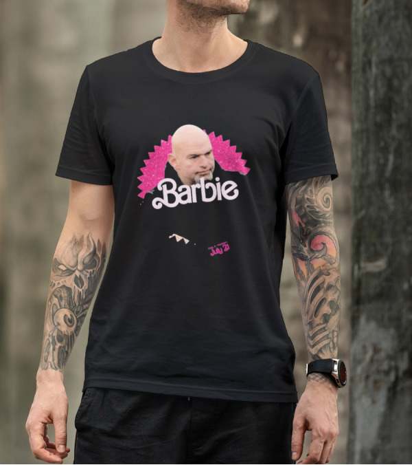 Barbie John Fetterman July 21 Pink Sparkle T-Shirt