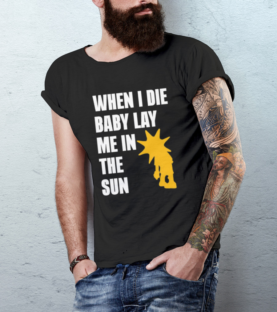 When I Die Baby Lay Me In The Sun Dominic Fike Sunburst T-Shirt