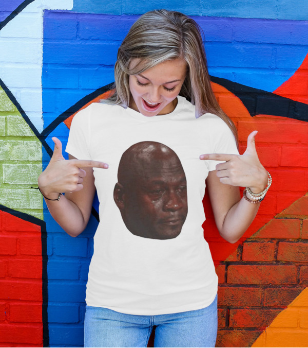Crying Michael Jordan Meme Iconic Expression T-Shirt