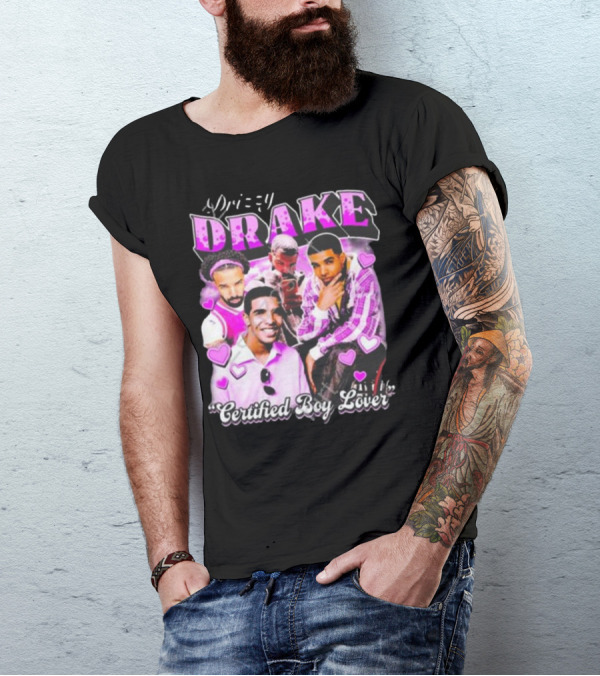 Drizzy Drake Certified Boy Lover Hearts Collage T-Shirt