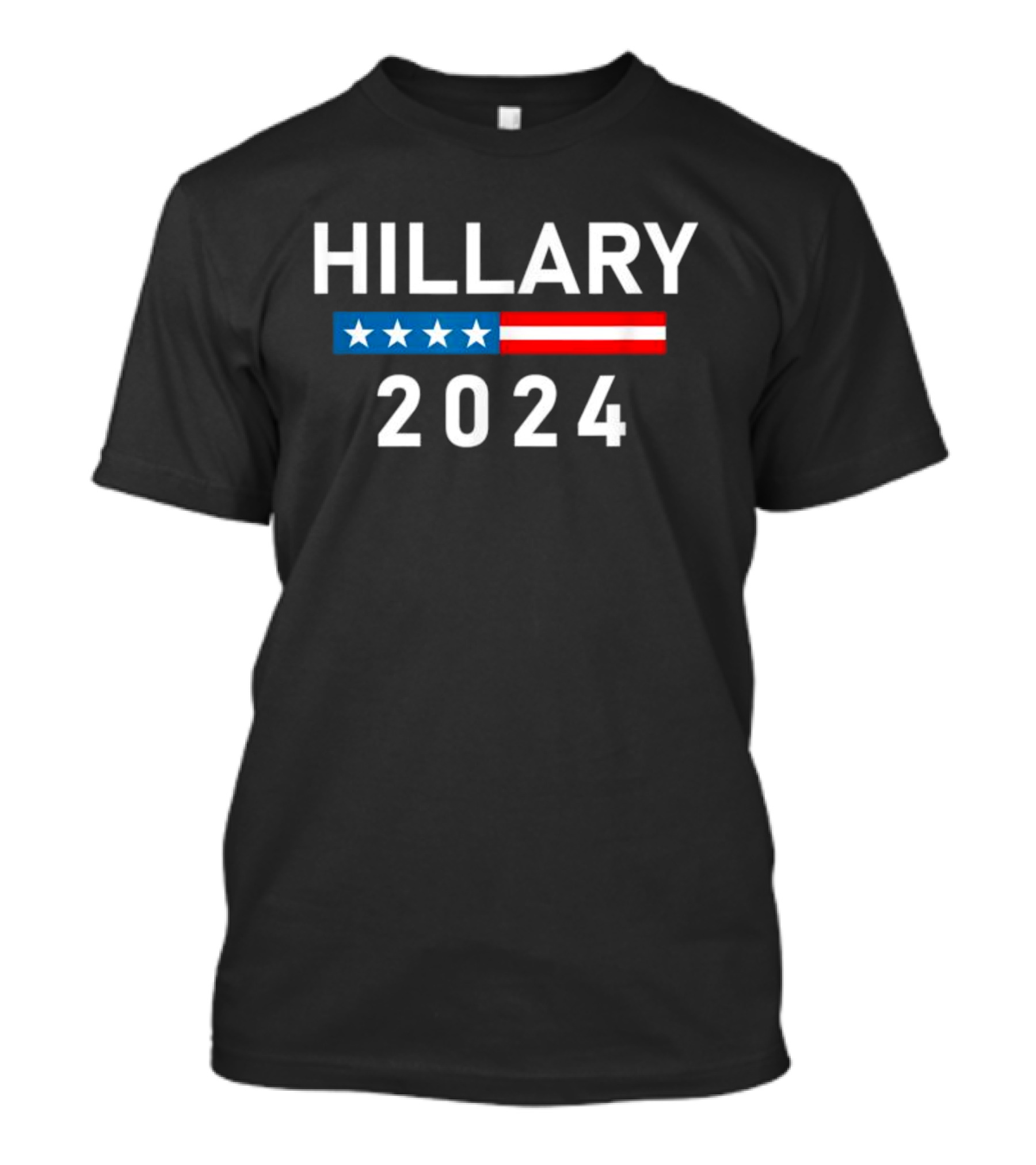 Hillary 2024 Stars And Stripes Presidential Campaign T-Shirt