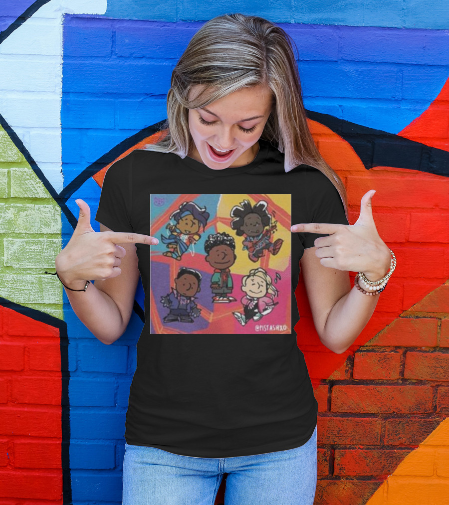 Peanuts Fanart Characters By Pistashxo With Vibrant Background T-Shirt