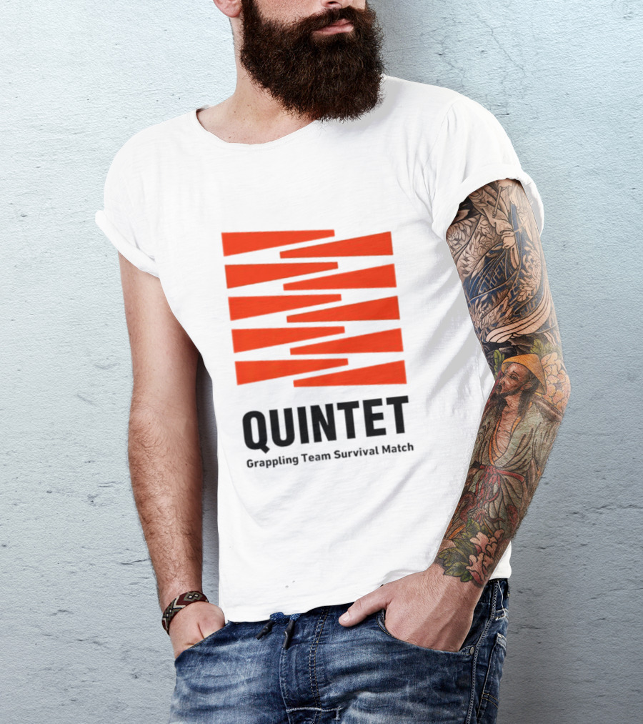 Quintet Grappling Team Survival Match Red Stripe T-Shirt