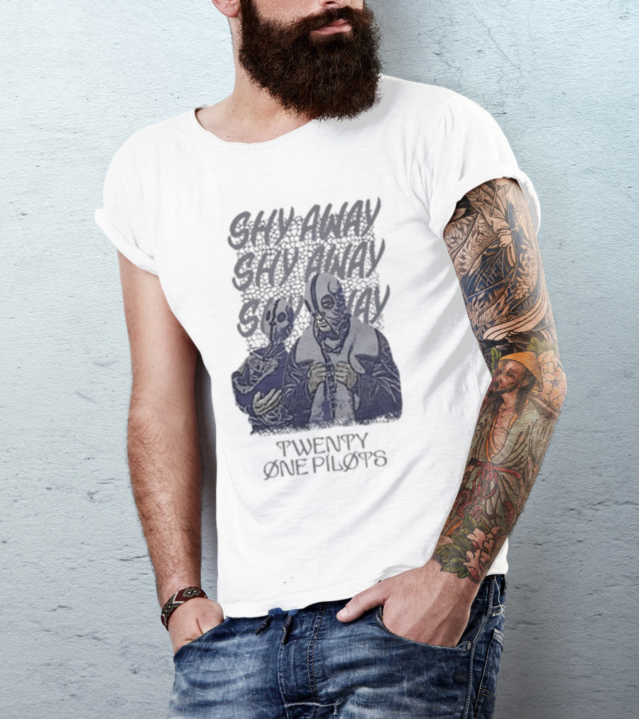 Shy Away Repeated Masked Figures Twenty One Pilots T-Shirt