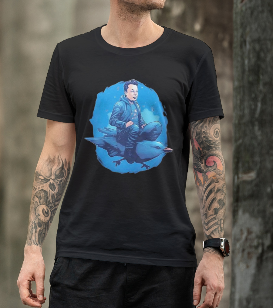 Twittering Along Flying Adventure With Bird Eccentric Tech T-Shirt