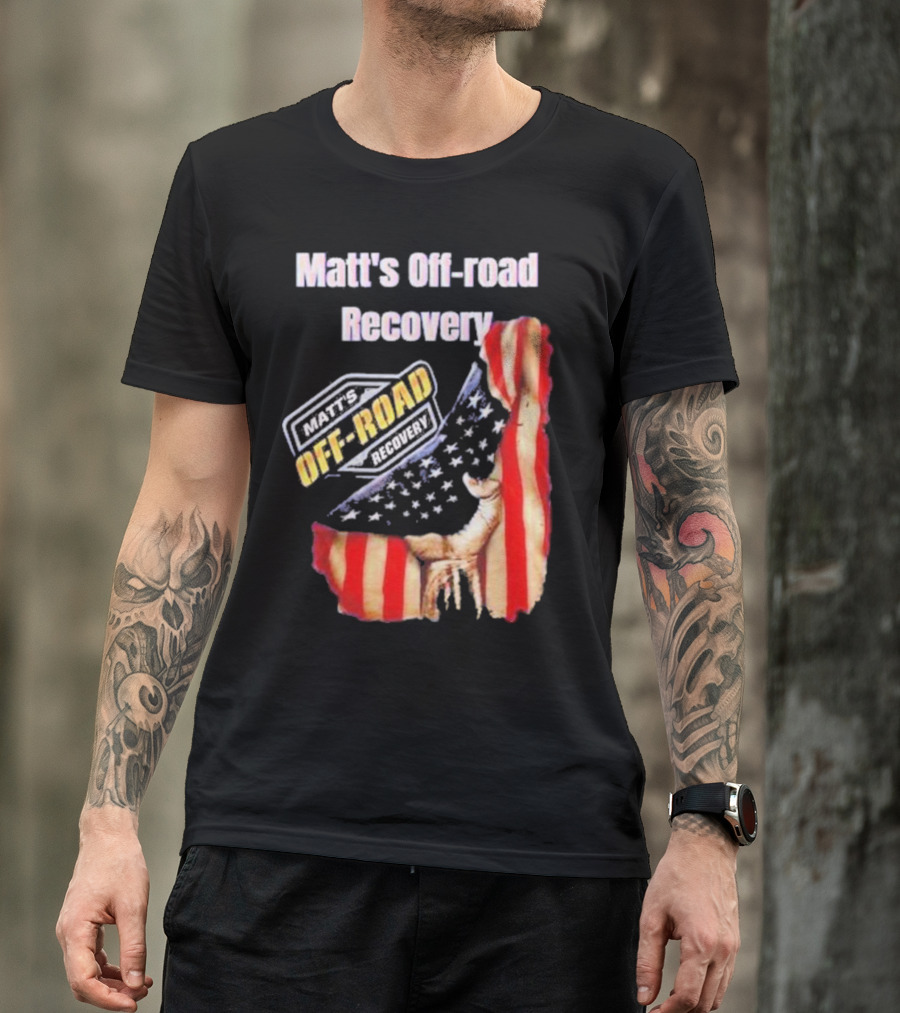 Matt's Off-Road Recovery American Flag Deer T-Shirt