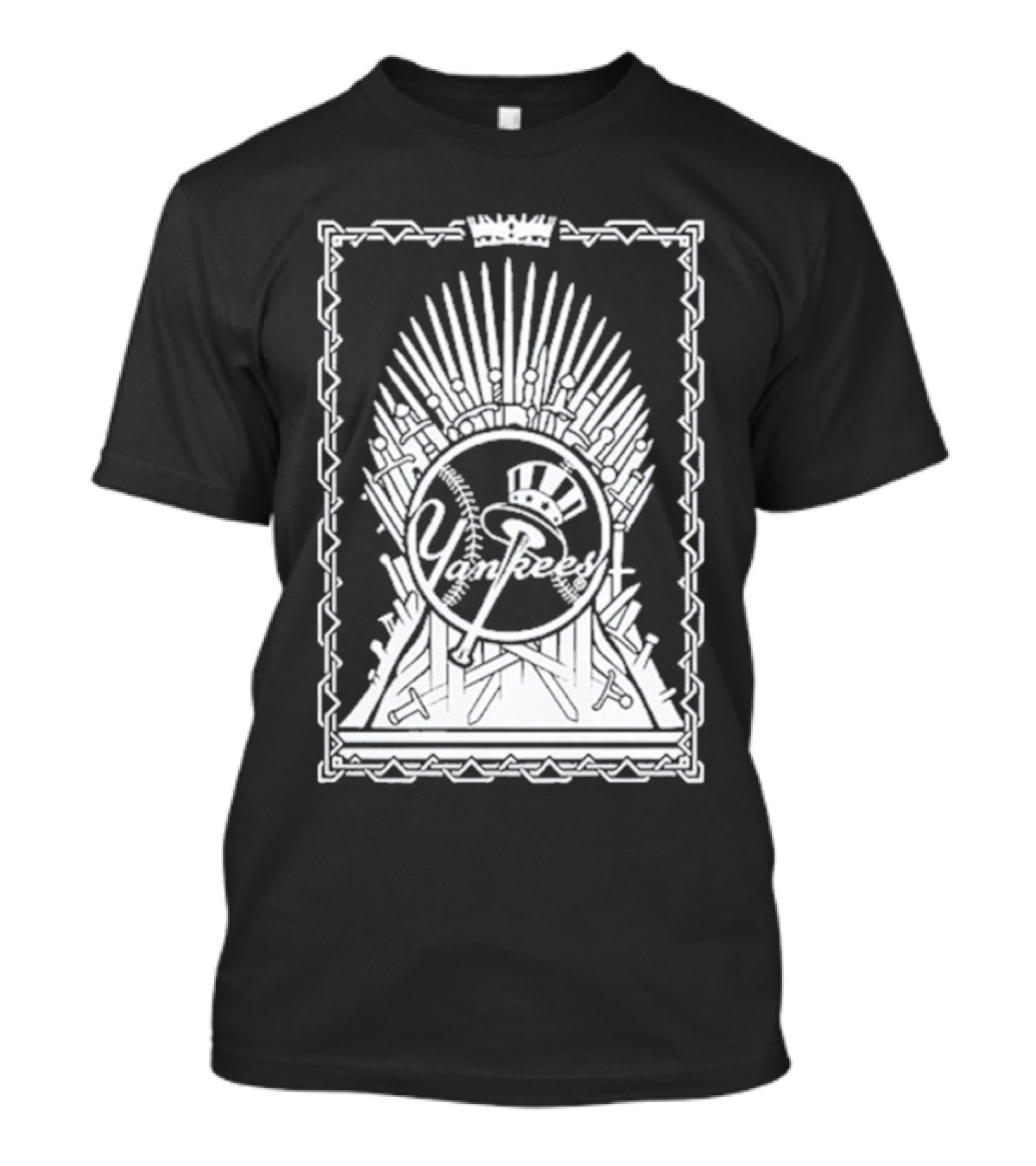 Yankees Game Of Thrones Iron Throne Baseball Crossover T-Shirt