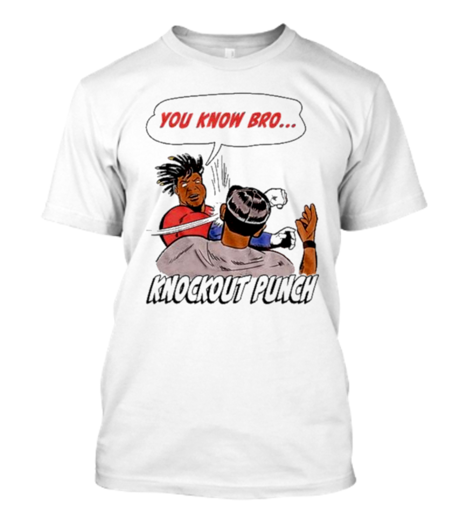 You Know Bro Knockout Punch Vintage Comic Style Action Scene T-Shirt