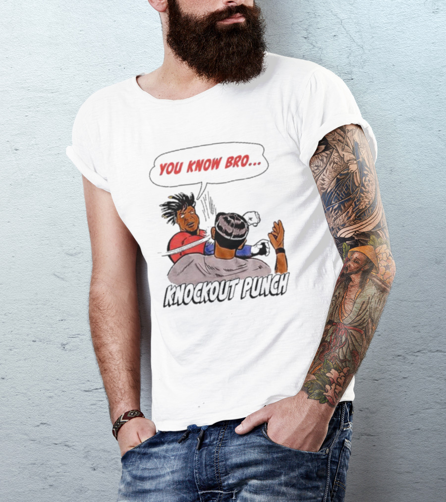 You Know Bro Knockout Punch Vintage Comic Style Action Scene T-Shirt