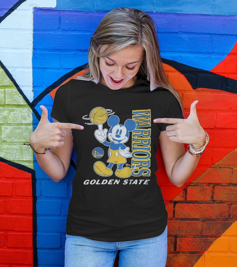 Warriors Golden State Mickey Mouse Basketball T-Shirt