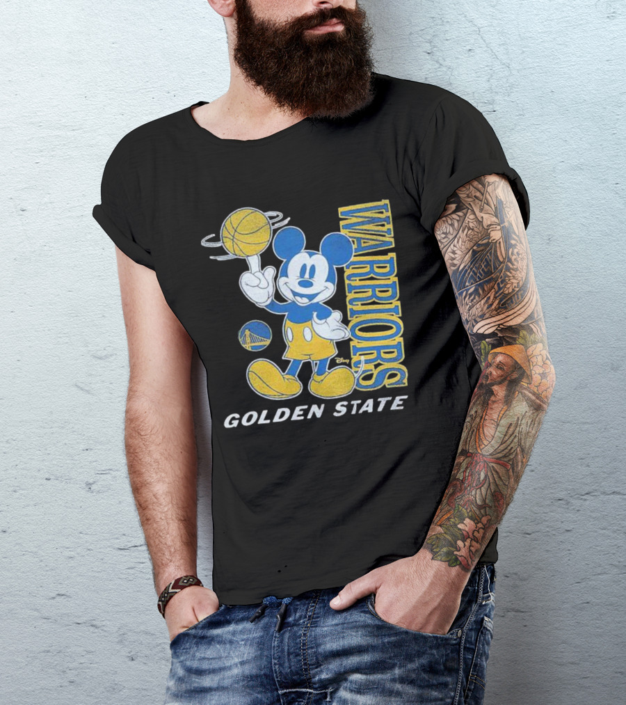 Warriors Golden State Mickey Mouse Basketball T-Shirt