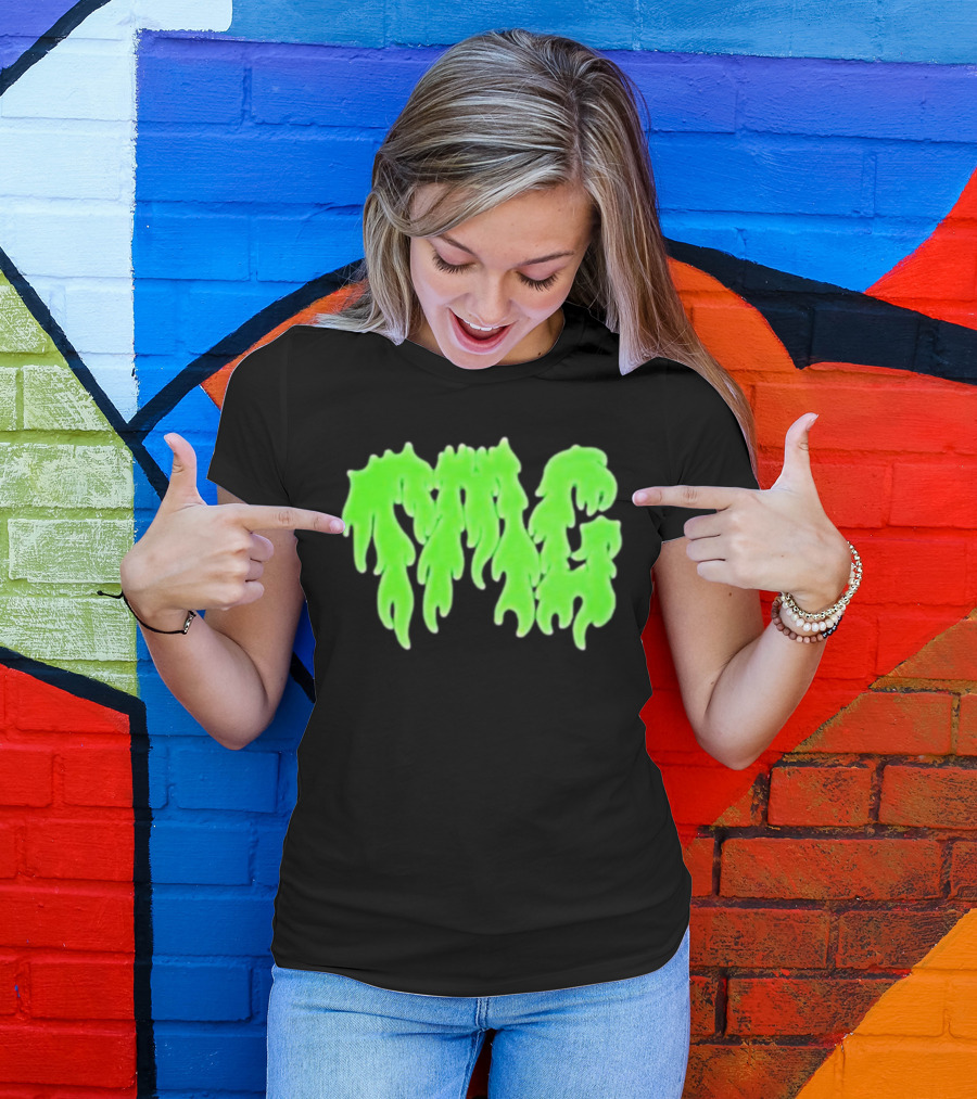 TMG Merch Slime Green Drip TMG T-Shirt