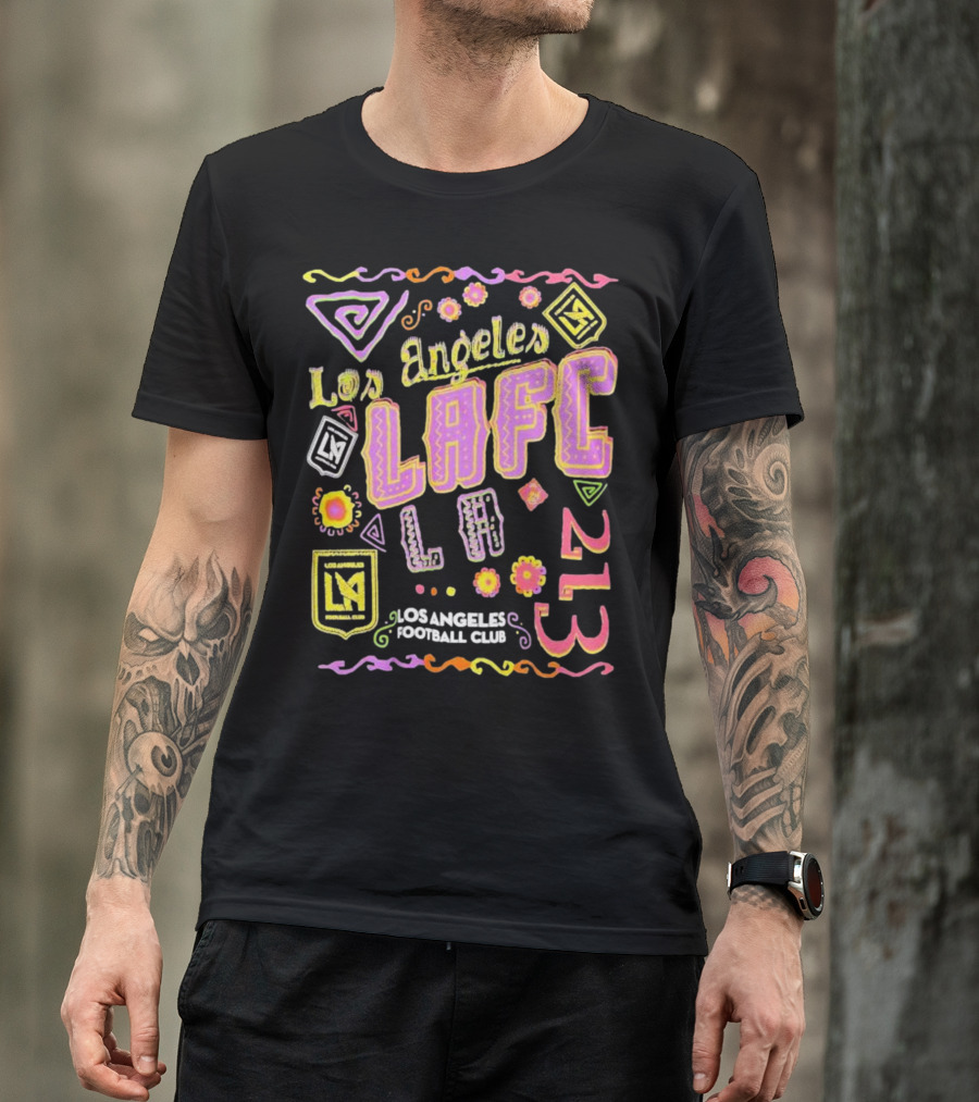 Los Angeles FC Papel Picado 213 LAFC Los Angeles Football Club T-Shirt
