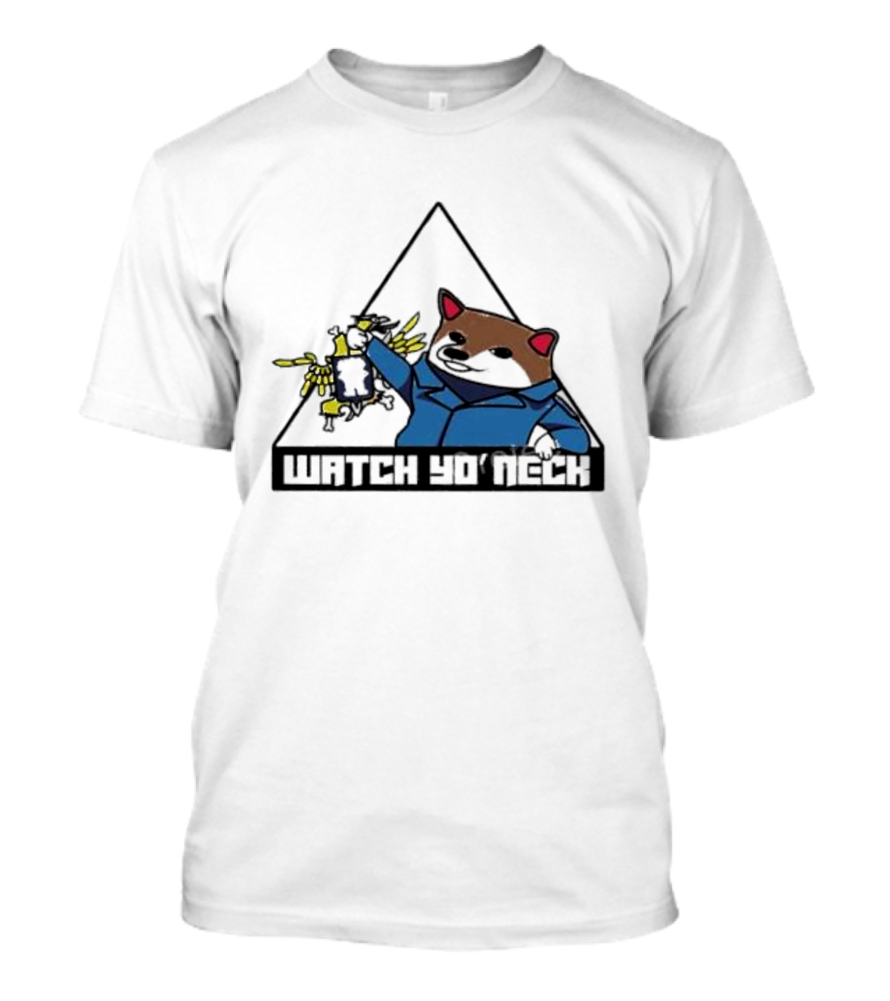 Watch Yo’ Neck Raccoon Meme Triangle Warning T-Shirt