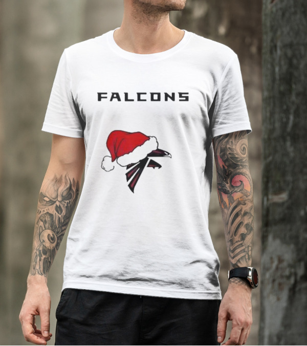 Falcons Santa Hat Christmas Atlanta T-Shirt