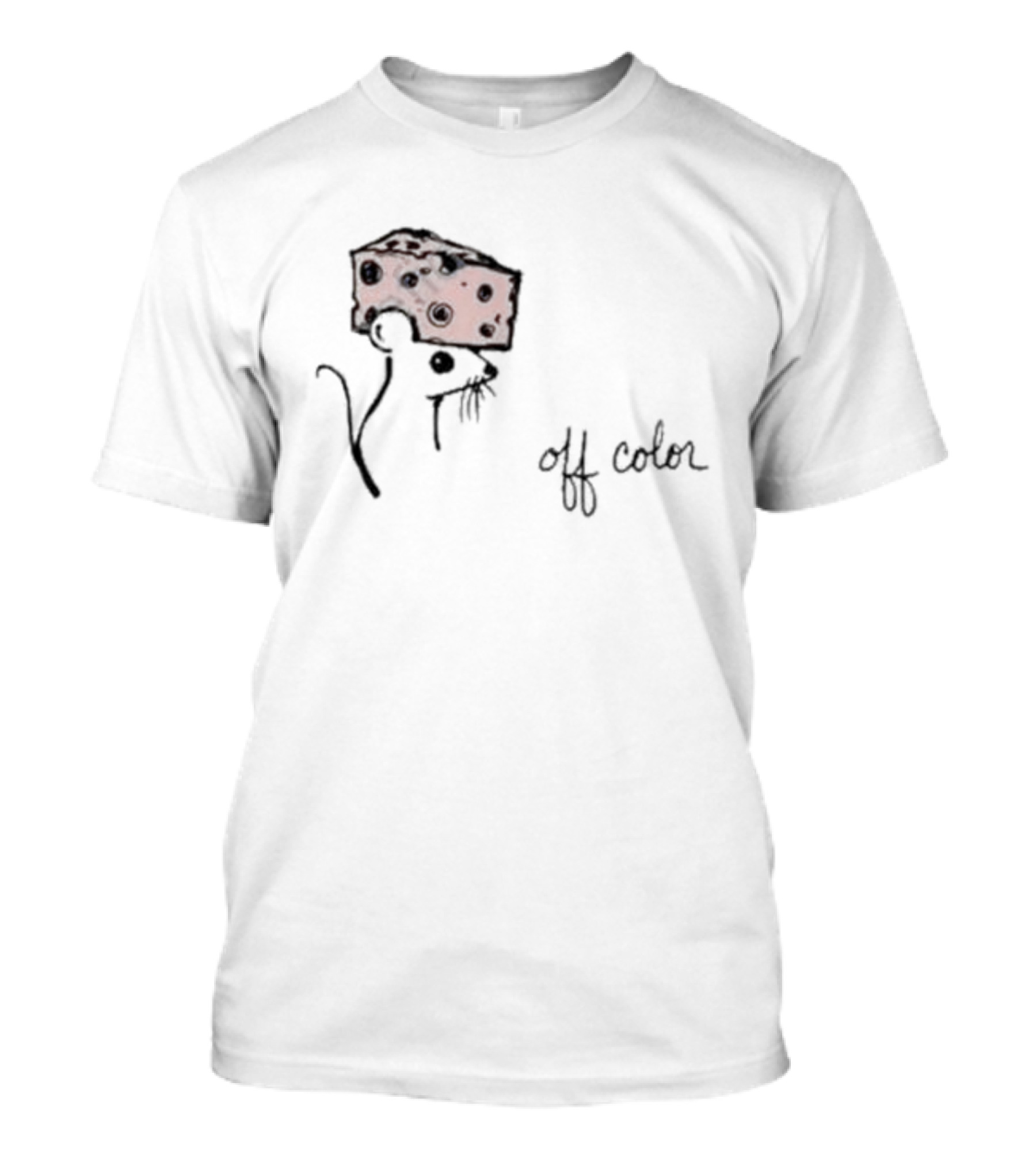 Off Color Brewing Cheesehead Mouse Off Color Sketch Drawing T-Shirt