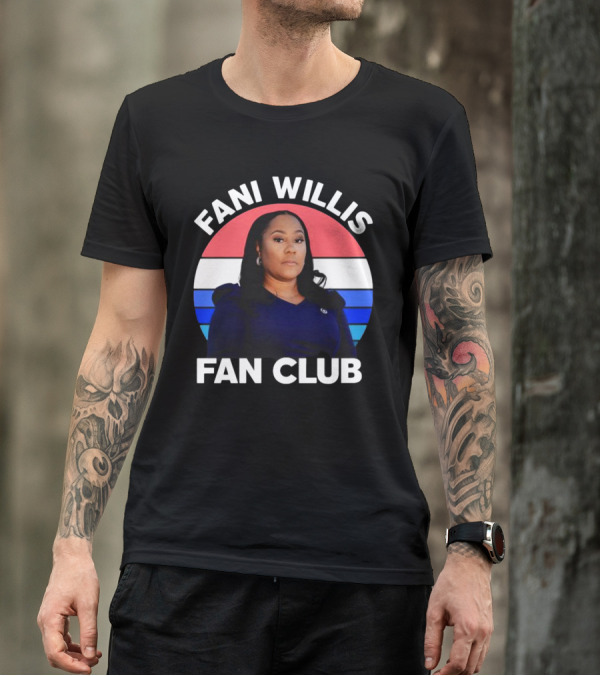 Fani Willis Fan Club Georgia District Attorney Stripes T-Shirt