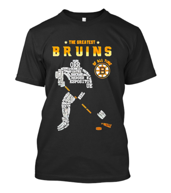 The Greatest Bruins Of All Time Featuring Iconic Names Like Orr And Esposito T-Shirt