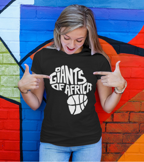 Giants Of Africa Basketball Map T-Shirt