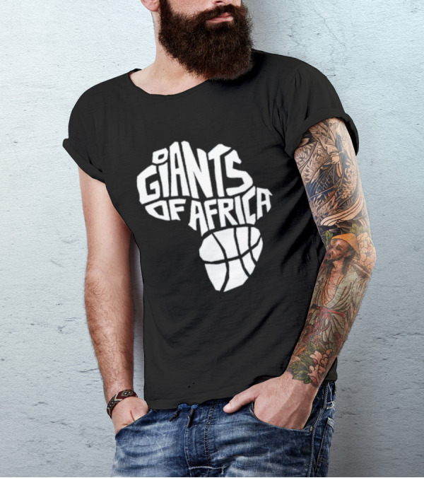 Giants Of Africa Basketball Map T-Shirt