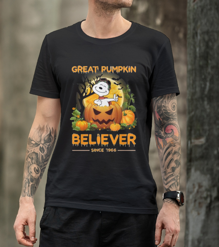 Snoopy Great Pumpkin Believer Since 1966 Halloween T-Shirt
