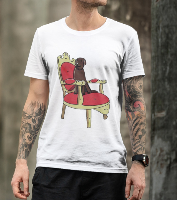 Win The Dog On A Royal Throne Chair T-Shirt