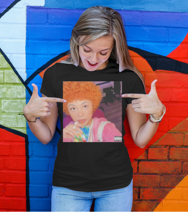 Ice Spice Drinking Colorful Beverage Parental Advisory T-Shirt